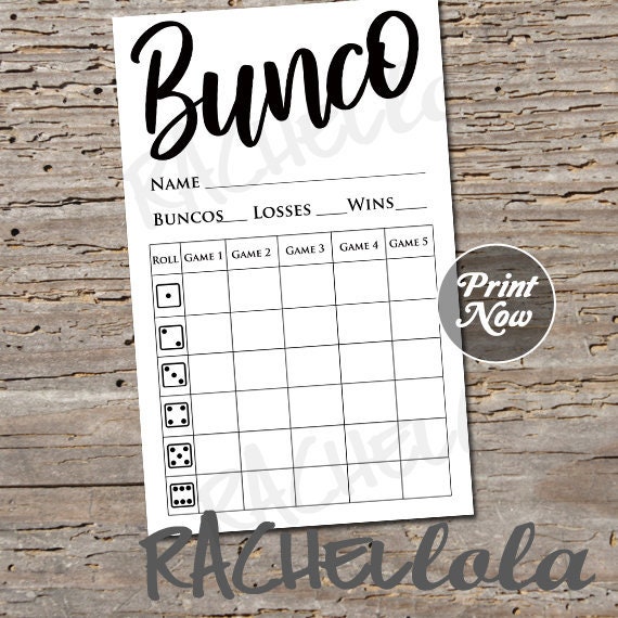 Bunco Score Card Score Sheet Bunko Party Scorecard Summer Etsy Bunco Score Card Score Sheet Bunko Party Scorecard Summer Etsy