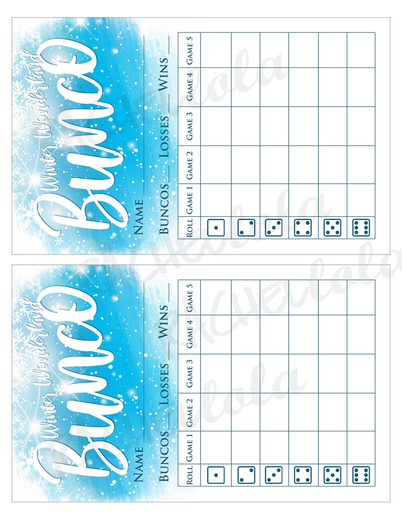 winter-wonderland-bunco-score-card-score-sheet-bunko-snow-etsy-espa-a