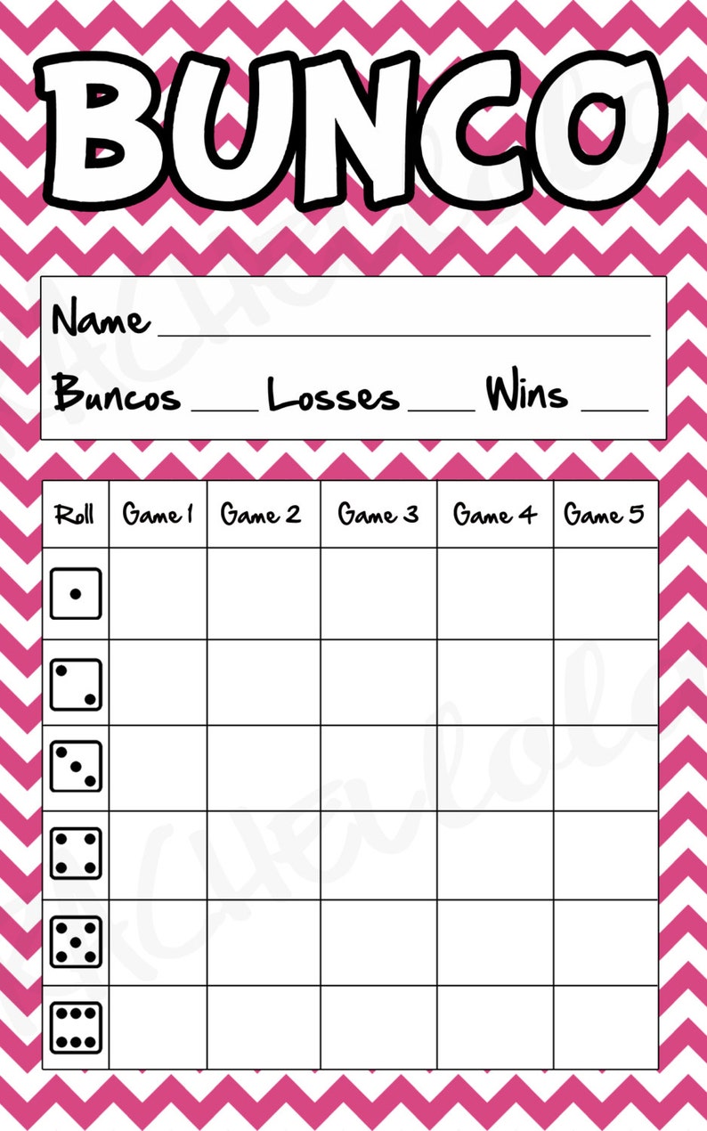 Bunco Score Sheets Free Printable Get Your Hands On Amazing Free