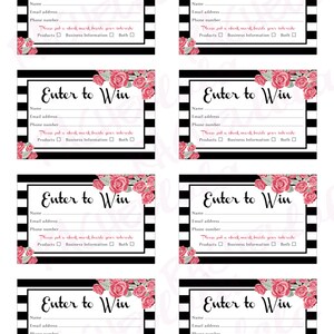 printable raffle ticket template door prize entry form