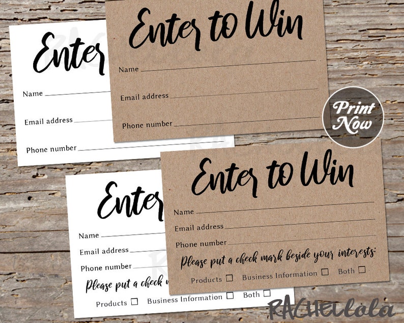 Kraft Raffle ticket template Printable