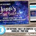 Editable Modern Galaxy Birthday Party Invitation, Printable Template ...
