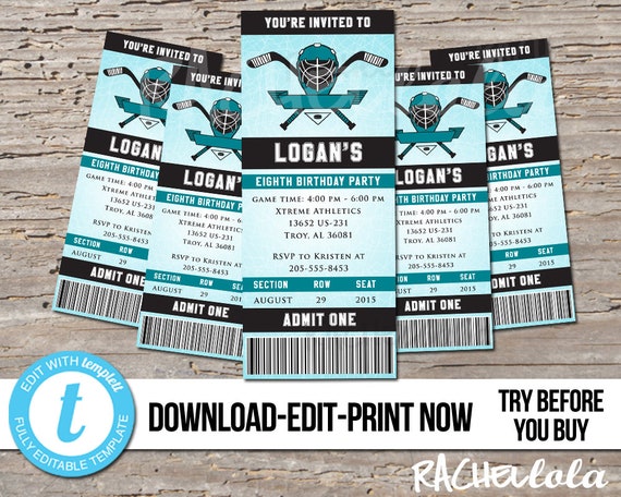 Hockey Ticket Template Free PDF Template free-hockey-ticket-template-printable-templates