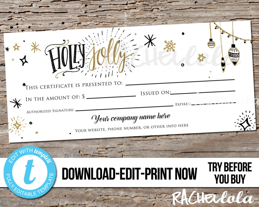 Avon Gift Certificates Templates Free