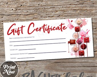 Manicure Coupon Template - Etsy