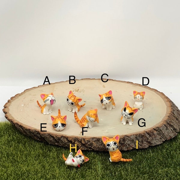 Fairy Garden Miniature Cats, Miniature Kittens, Orange Cat or Kitten Figurine  Fairy Garden Accessories