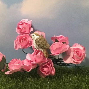 One Fairy Garden Miniature Brown Bird