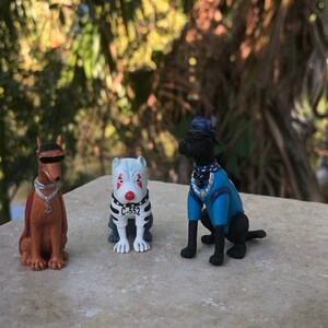 Choose One Miniature Fairy Garden Hoodie Dog Figurine, Silly Dogs, Whimsical Pups