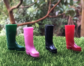 Choose One Pair of Miniature Wellington Boots, Fairy or Doll Boots