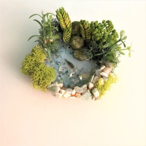 Handmade Fairy Garden Fish Pond, Miniature Pond, Fairy Accessories