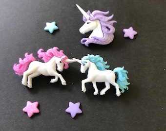 Unicorn Buttons, Children Buttons, Cartoon Buttons, Sewing , Cartoon Buttons. Unicorns, Scrapbook Embellishments