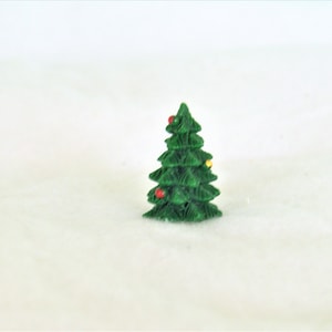 Tiny Christmas Tree, Miniature Garden, Holiday Decor Green