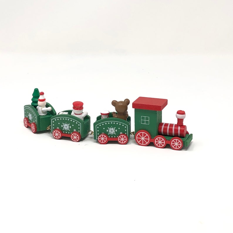 Choose Red or White or Green Miniature Wooden Train - Etsy