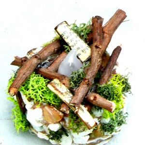 Miniature Fire Pit , Fairy Accessories, Miniature Flickering Firepit, Fairy Campfire