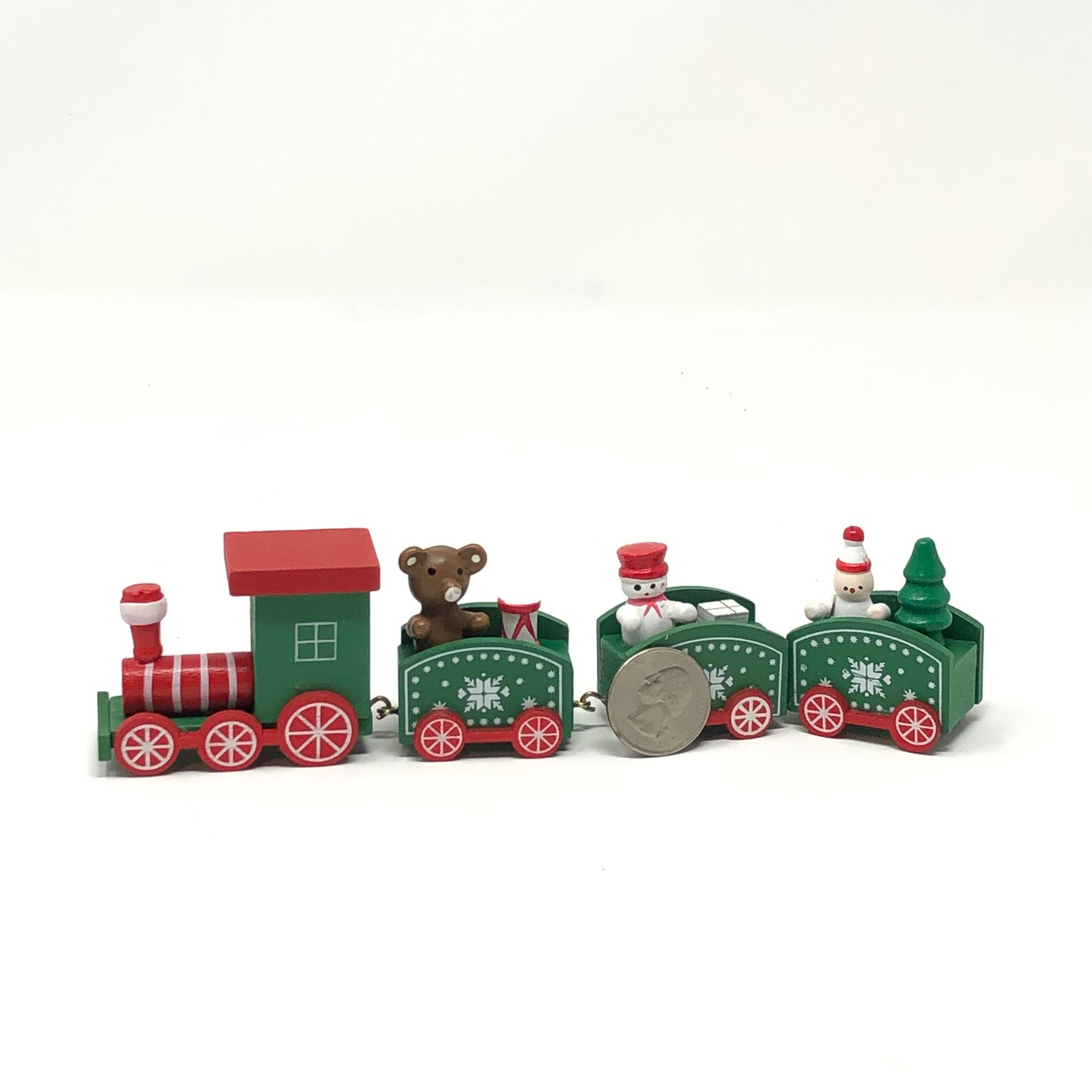 Choose Red or White or Green Miniature Wooden Train - Etsy