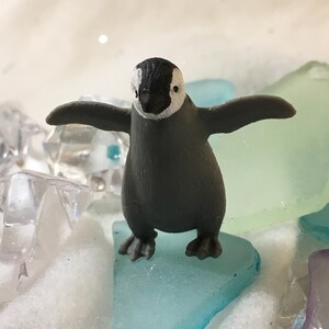 Fairy garden Miniature Penguin Figurine, Fairy Garden Accessory, Fairy Miniatures, Penguin Figurine