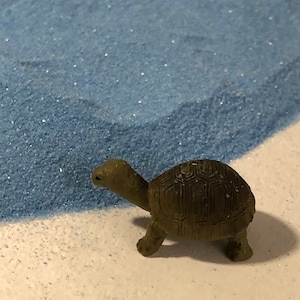 Miniature Micro Turtle, Fairy Garden Accessory, Turtle Figurine