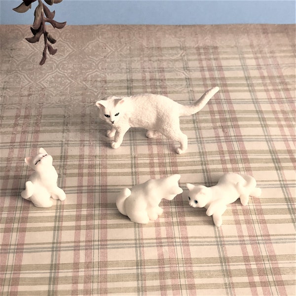 White Cat Figurine Etsy