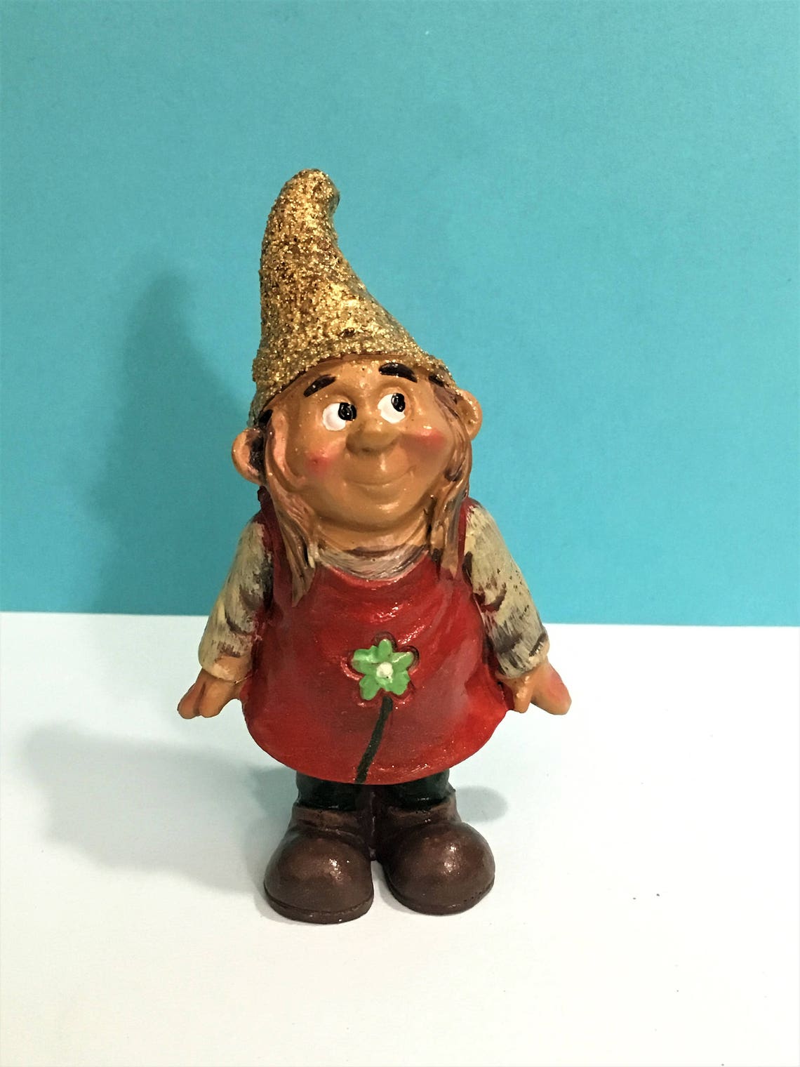 Miniature Gnome Lady Gnome Figurine Fairy Garden Miniatures Etsy