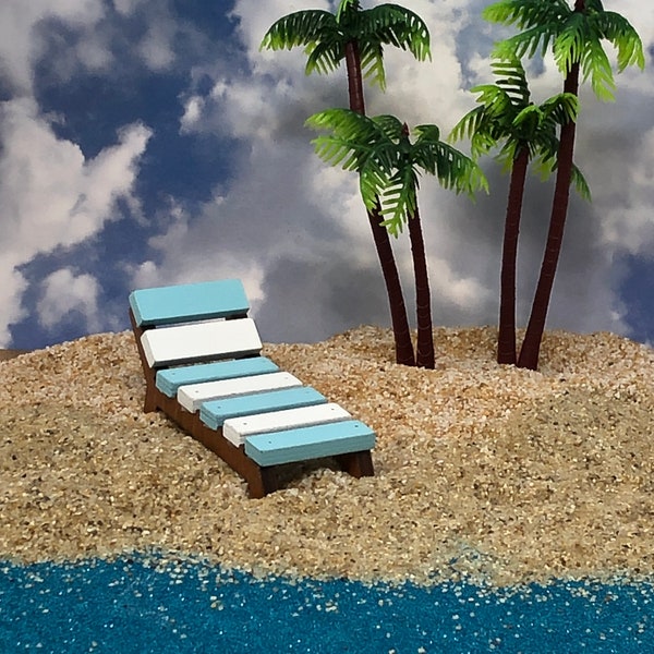 Beach Lounge Chair, Fairy Garden Miniature Beach Decoration