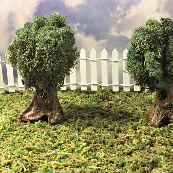 Two Miniature Trees, Small Trees, Miniature Landscape, Miniature Garden, Fairy Accessories