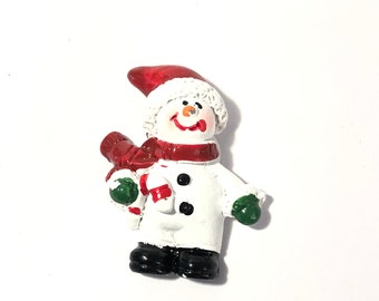 2 Snowmen Flatback 3D Resin Sticker, Scrapbook Embellishments, Christmas Embellishments