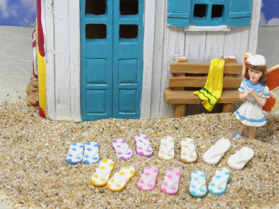 FunShowCase Sandali In Miniatura Per Giardino Delle Fate – Lotto Da 4 Paia, Rosa E Blu - 2