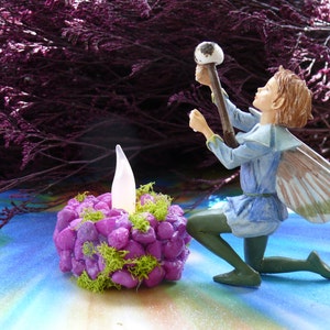Fairy Garden Fire Pit, Miniature Firepit, Flickering Fire Pit, Handmade Miniature Decor