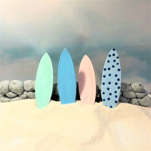 Miniature Surfboard, Fairy Beach Accessory, Cake Topper, Wedding Theme Accessories, Beach Theme Decor