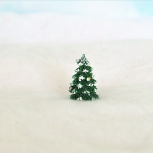 Tiny Christmas Tree, Miniature Garden, Holiday Decor faux snow