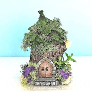 Miniature Lighted House, Fairy Garden House, Fairy Home, Fairy Accessories