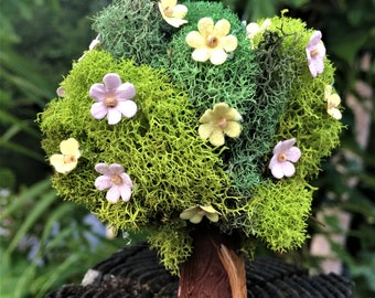 Miniature Tree, Fairy Garden Handmade Tree, Fairy Garden Landscape, Diorama Tree, Blooming Tree