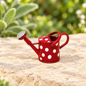 Miniature Watering Can, Fairy Garden and Dollhouse Metal Can
