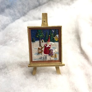 Miniature 1920s French Drawing Board, Miniature Easel, Dollhouse Easel,  Miniature Painter Table, Miniature Designer, Miniature Engineer, 