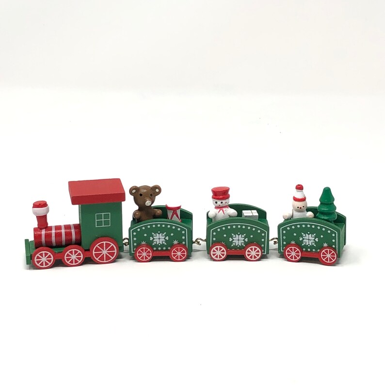 Choose Red or White or Green Miniature Wooden Train - Etsy
