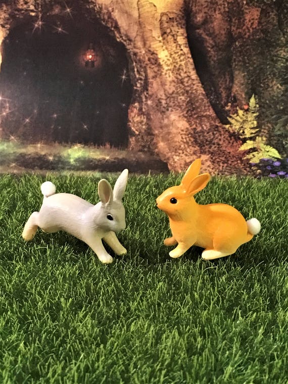 10 Tiny 2 design Rabbit Miniature Dollhouse FAIRY GARDEN Accessories 
