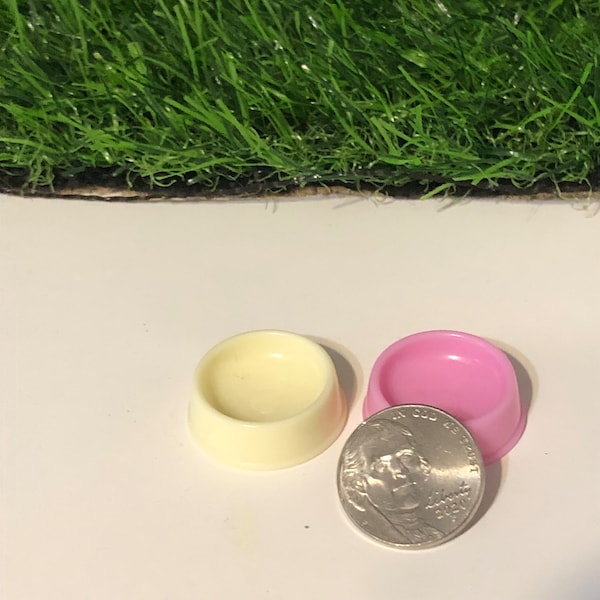 Choose One Miniature Dog Bowl, Fairy Garden Accessory