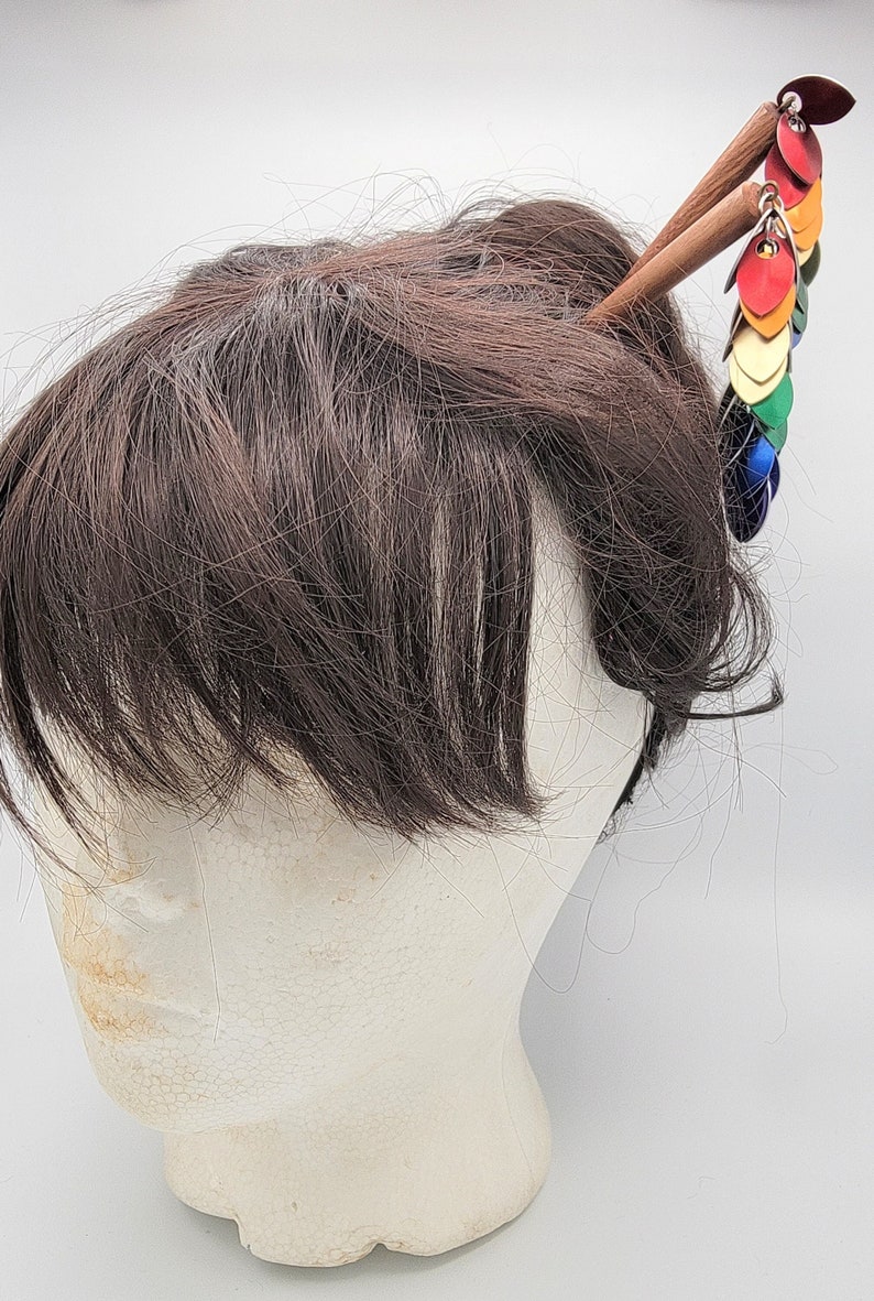 PRIDE Dragonscale Hair Sticks LGBTQIA image 1