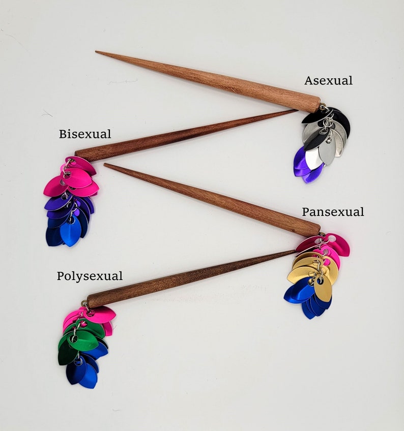 PRIDE Dragonscale Hair Sticks LGBTQIA image 3