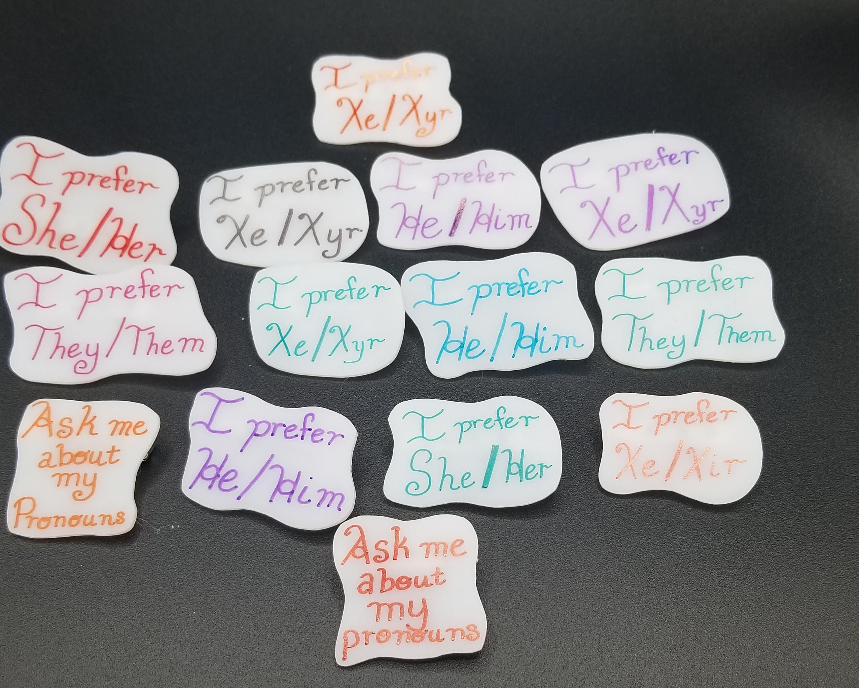 CUSTOM Pronoun Pins Etsy