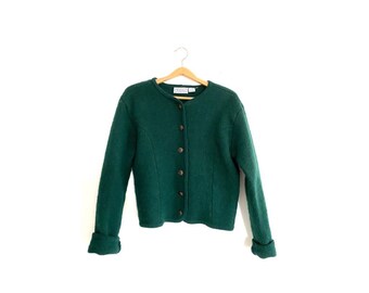 hunter green cardigan