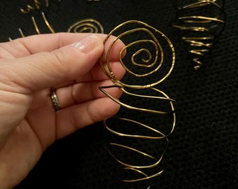 CroneCraft Brooms Handmade-Hearth Amulet ~copper spiral~ Crone Keeper ~