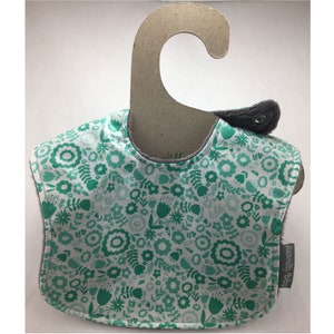 waterproof bib, wipeable bib, wipe off bib, ready to ship, baby girl bib, rainy day bibs, rainyday bibs, rainydaybibs image 1