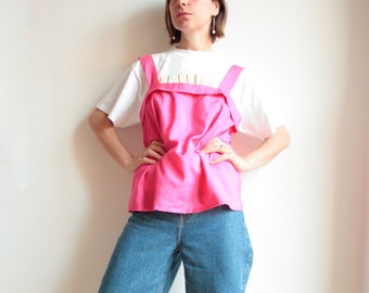 Vintage camisole, 90s, pink, summer shirt, strap top, top, strap shirt, oversize, sustainable cloth, unisex, cute