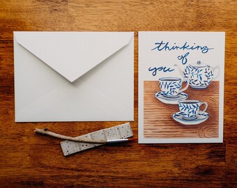 Thinking of You Tea Time Friendship Blank Card