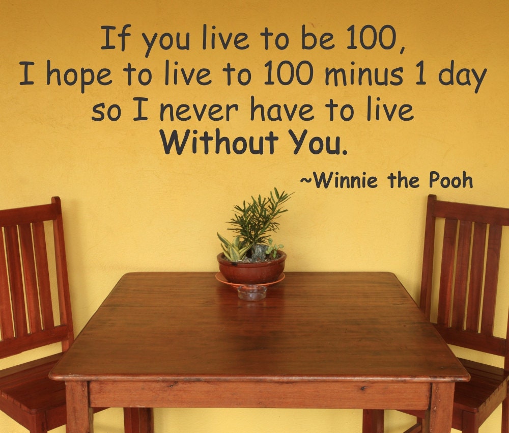 Winnie The Pooh...If You live To Be 100...Winnie The Etsy