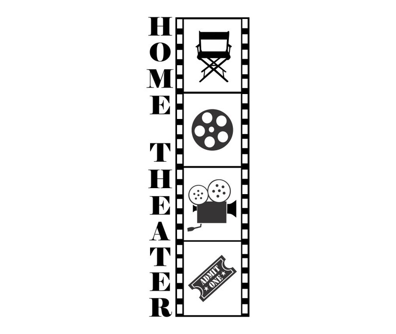 Home Theater... Decal Vinyl Wall Sticker Home Decor Theater Etsy