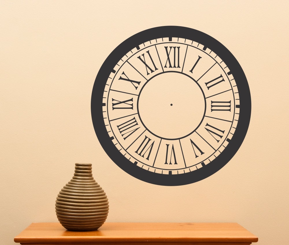 Vinyl Clock Face CF001 Vinyl Wall Decal Sharp Home Decor Etsy