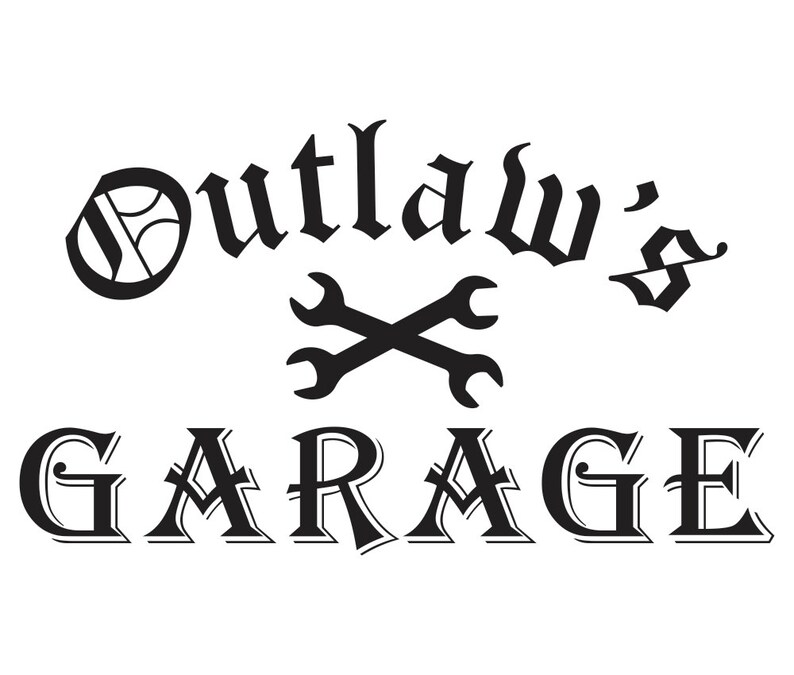 Outlaw's Garage...vinyl Wall Art Sticker Decal Home Decor Etsy