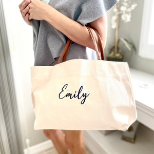 Personalized Bridesmaid Tote Bag, Bridesmaid Gift, Custom Wedding Tote, Maid of Honor Gift, Bridal Party Bag, Bachelorette Weekend Tote image 3